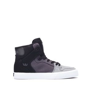 Kids Supra Vaider Gray Gradient Hi Shoes